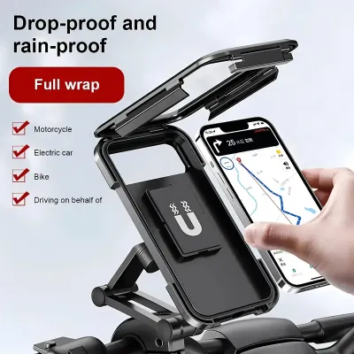 360° Rotation Waterproof Motorcycles Bike Phone Holder 